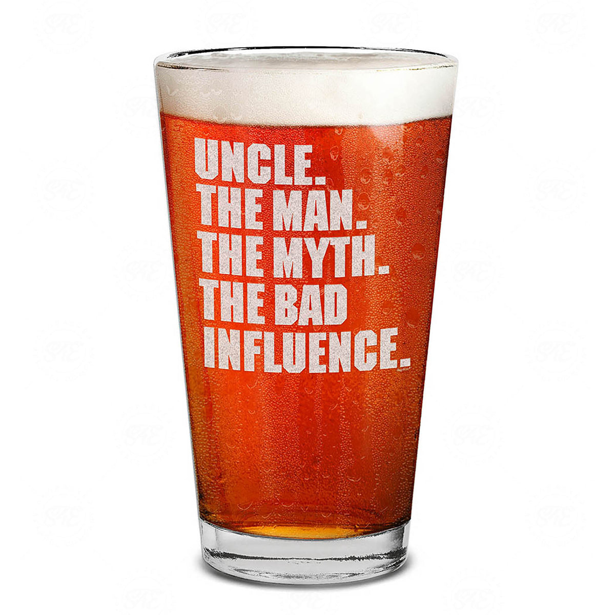 Onebttl Funny Uncle Gifts Beer Glasses with Handle for Men Man Myth Legend