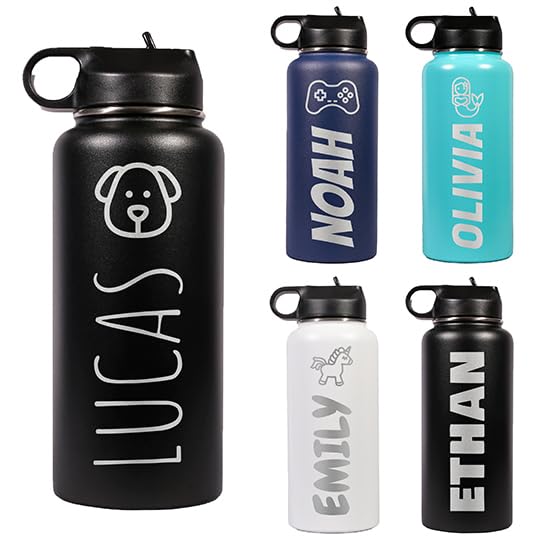 Custom Personalized Insulated Stainless Steel Water Bottle for Kids 32 oz.