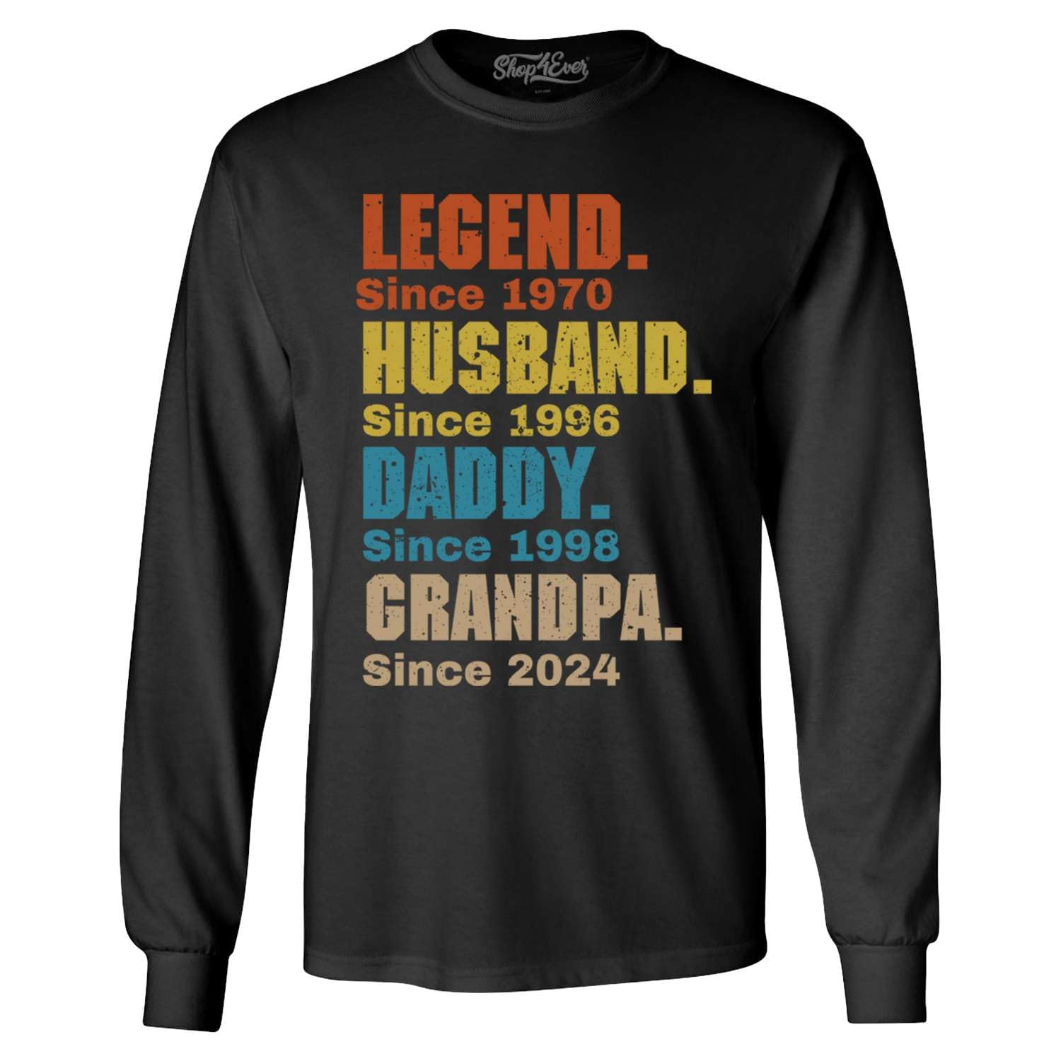 Custom Personalized Year Legend Husband Daddy Grandpa Long Sleeve Shirt