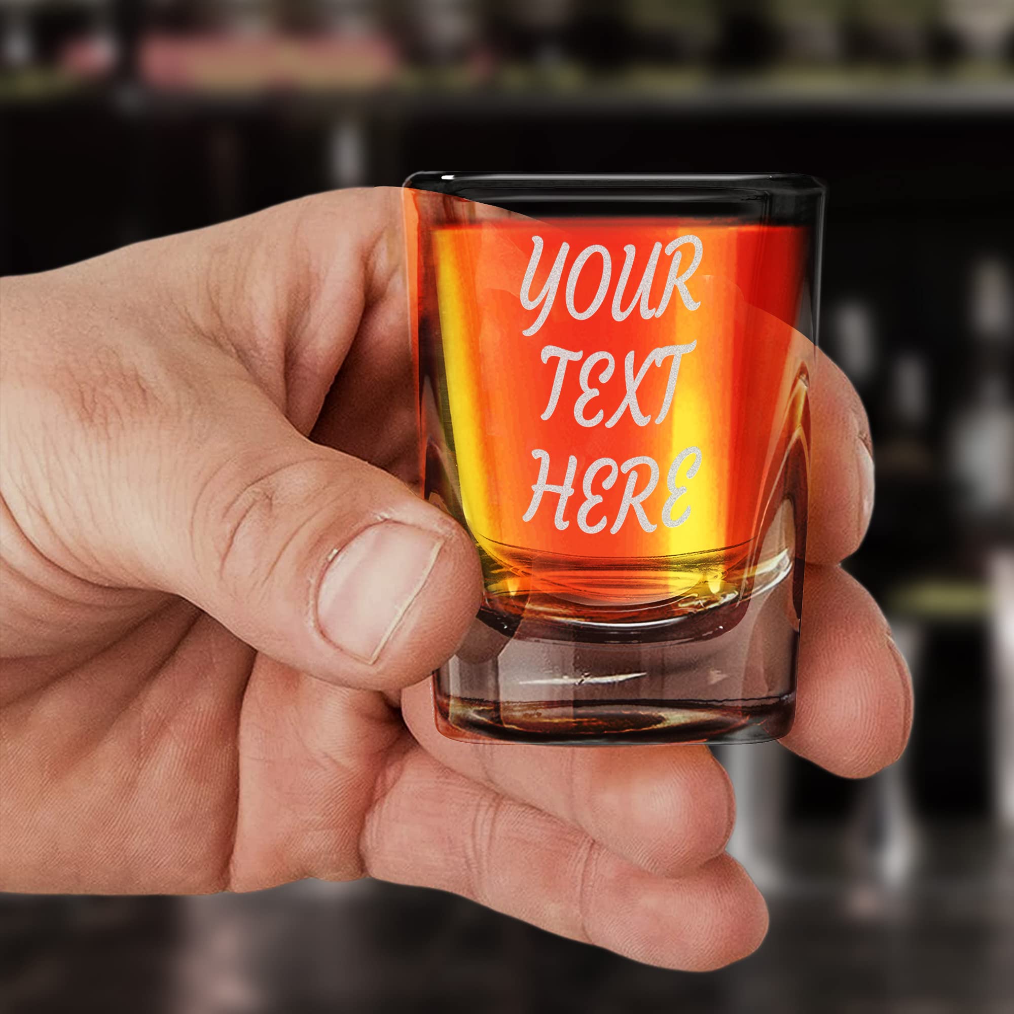 Custom Personalized Your Text Shot Glass 2 oz.