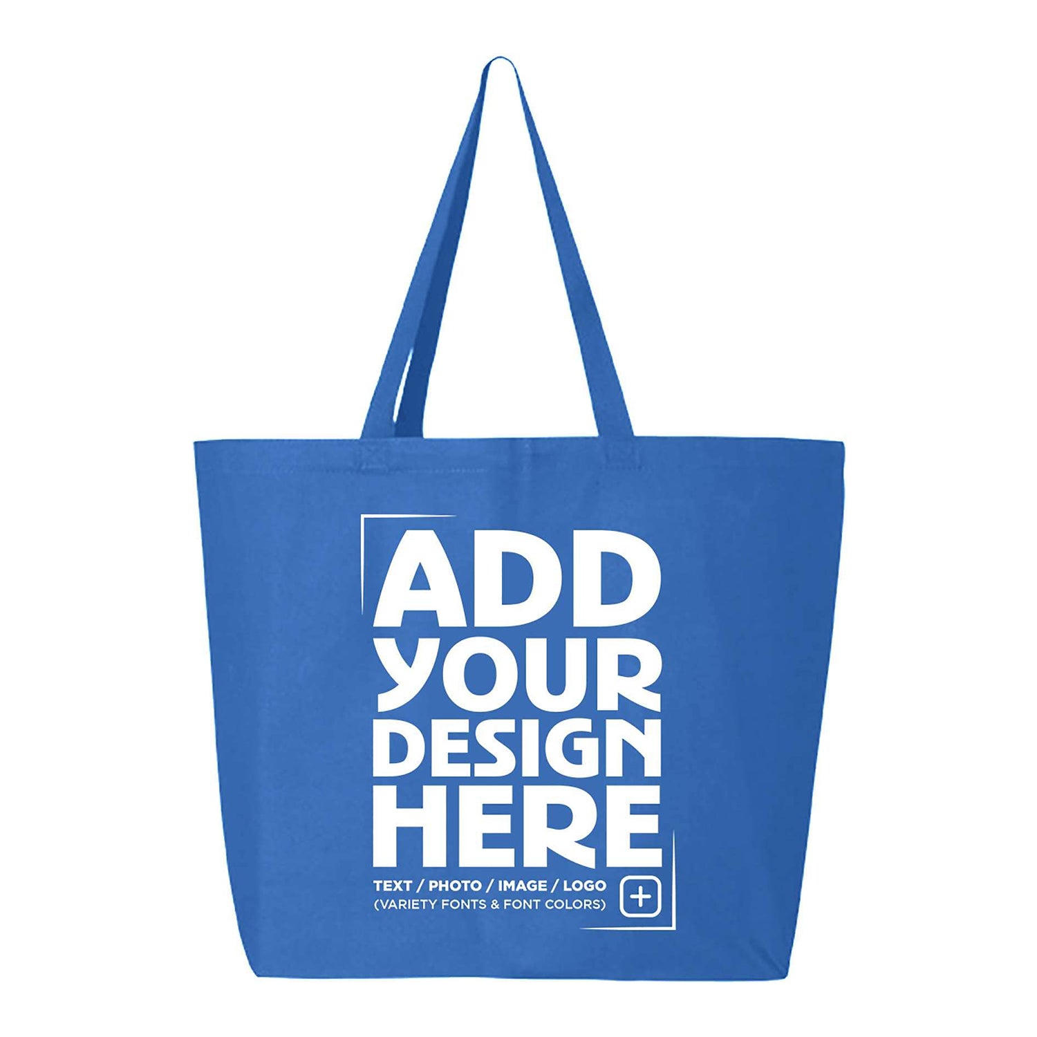 Custom Personalized Design Your Own Jumbo Heavy Canvas Tote Reusable Shopping Bag