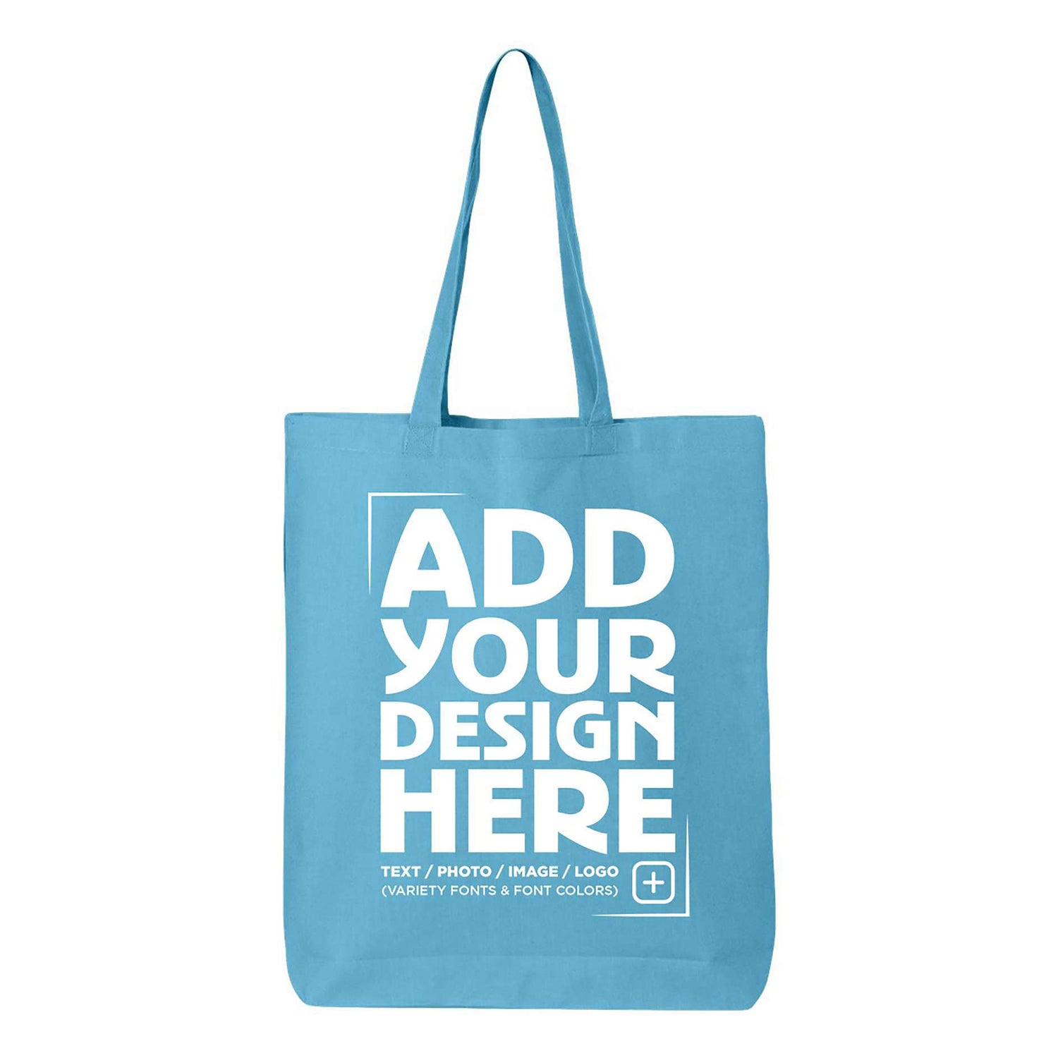 Custom Personalized Design Your Own Eco Cotton Tote Reusable Shopping Bag