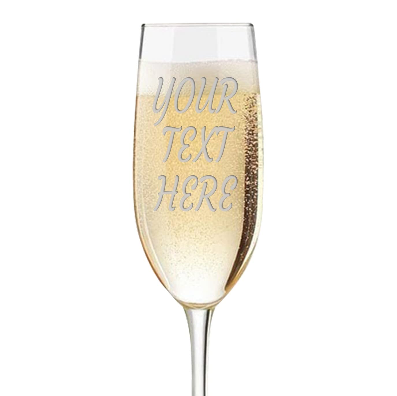 Custom Personalized Your Text Here Champagne Flutes Glass 8 oz.