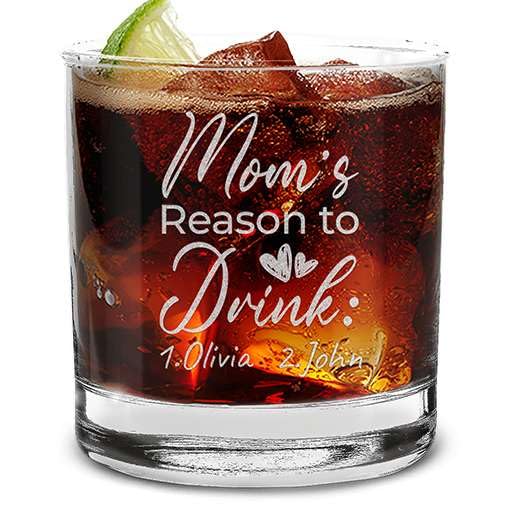 Custom Personalized Mom's Reasons to Drink Kids Names.