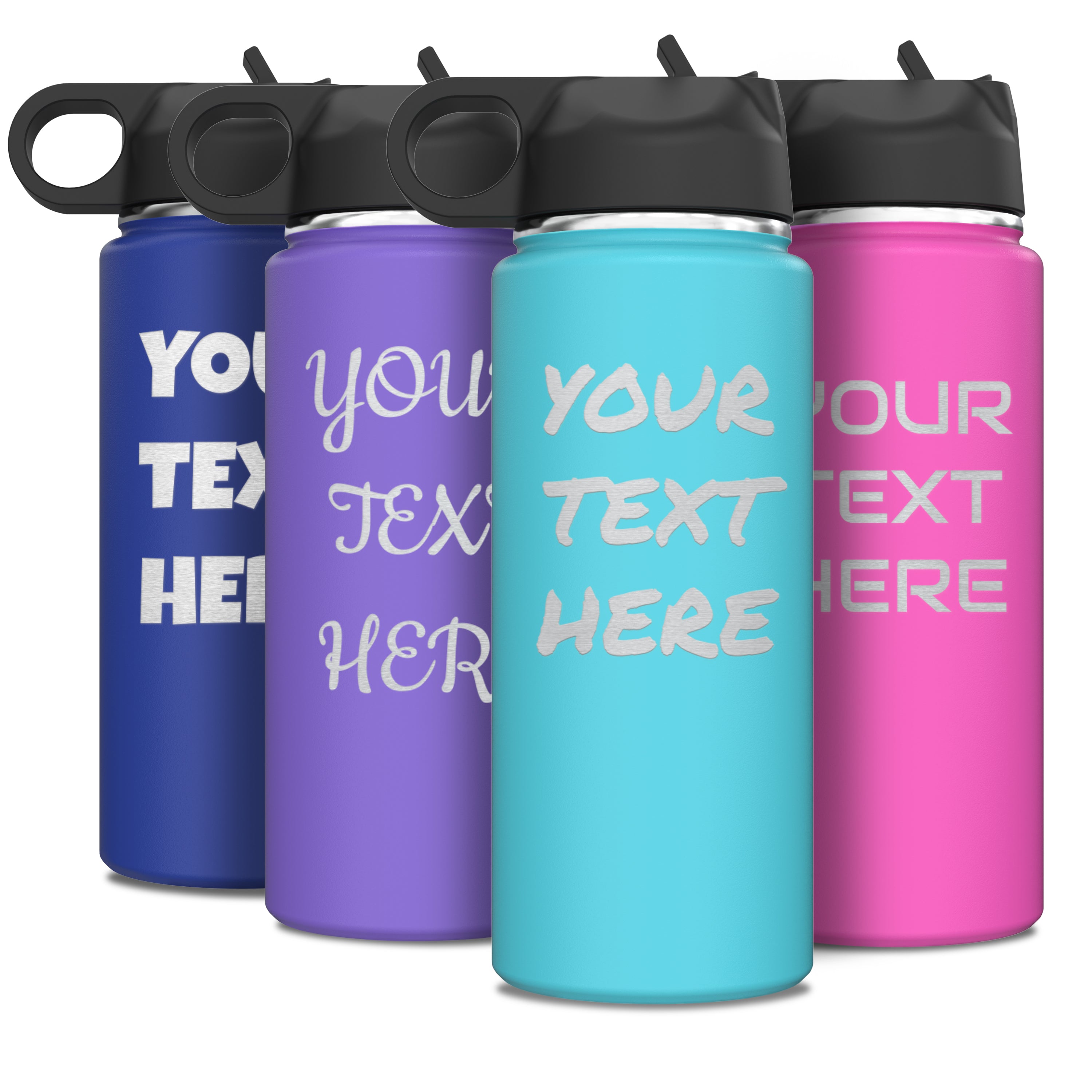 Custom Personalized Your Text & Logo Water Bottle 18 oz.