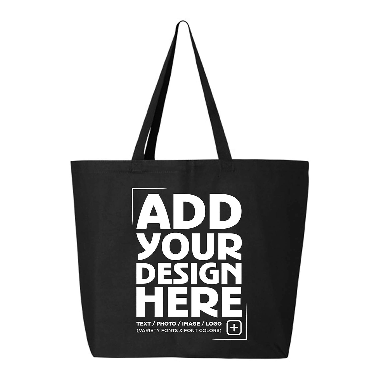 Custom Personalized Design Your Own Jumbo Heavy Canvas Tote Reusable Shopping Bag