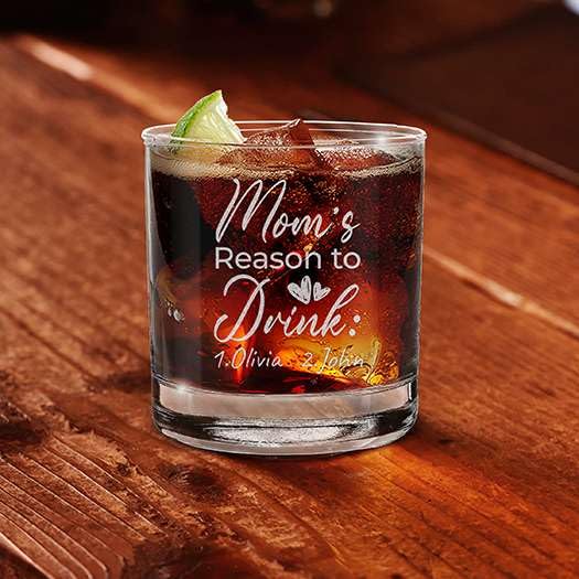 Custom Personalized Mom's Reasons to Drink Kids Names.