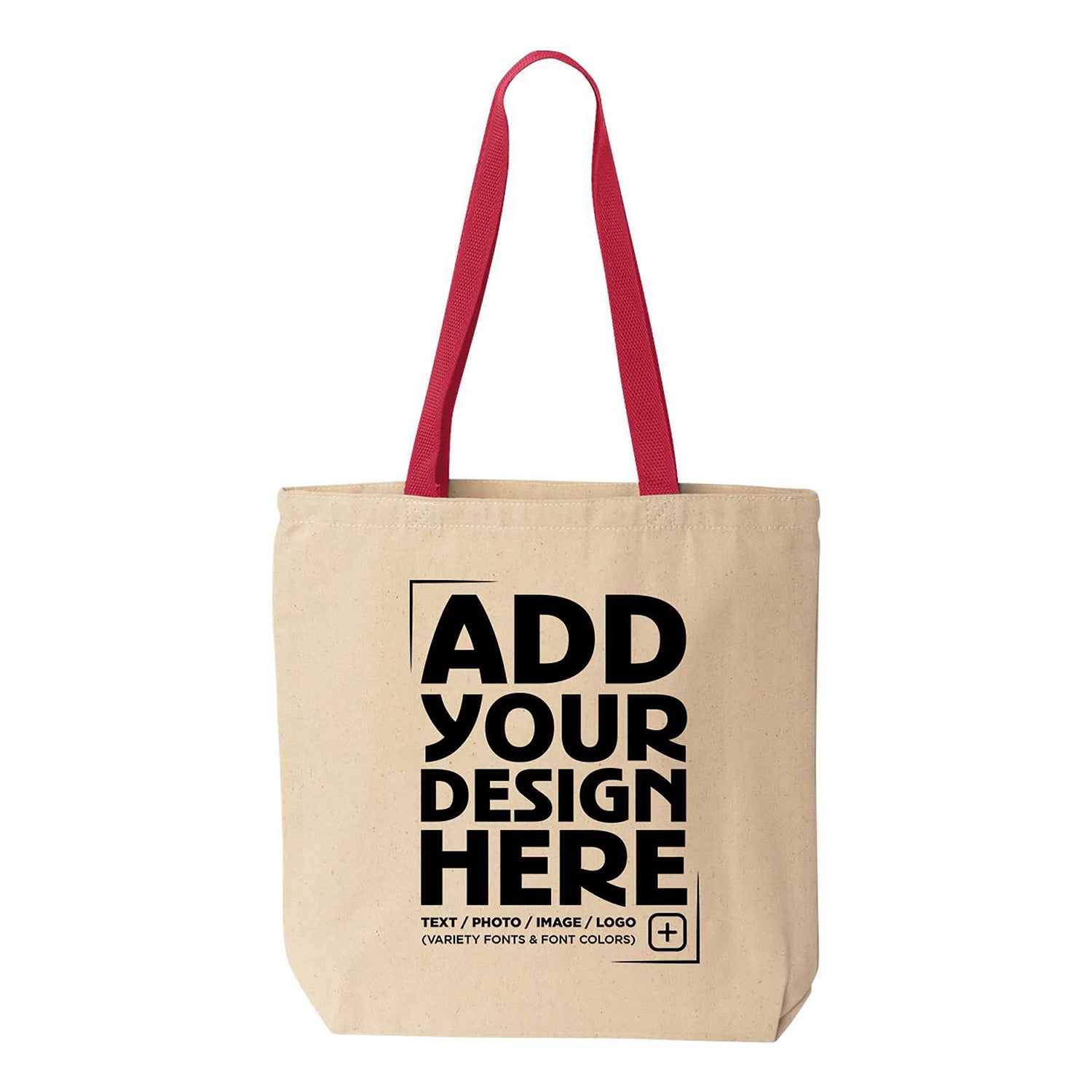 Custom Personalized Design Your Own Cotton Canvas Tote Reusable Shopping Bag