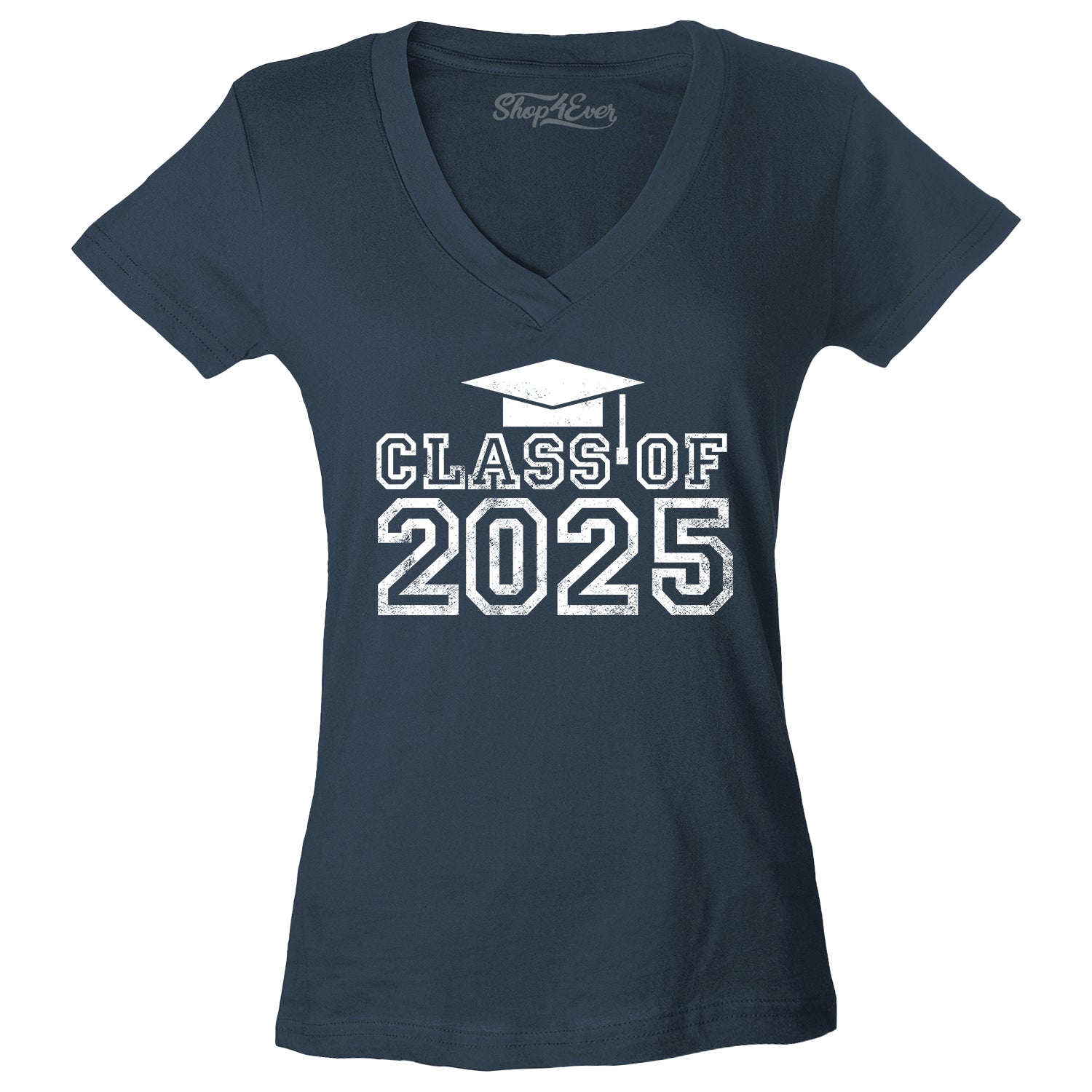 Class of 2025 Graduation Women's V-Neck T-Shirt Slim Fit