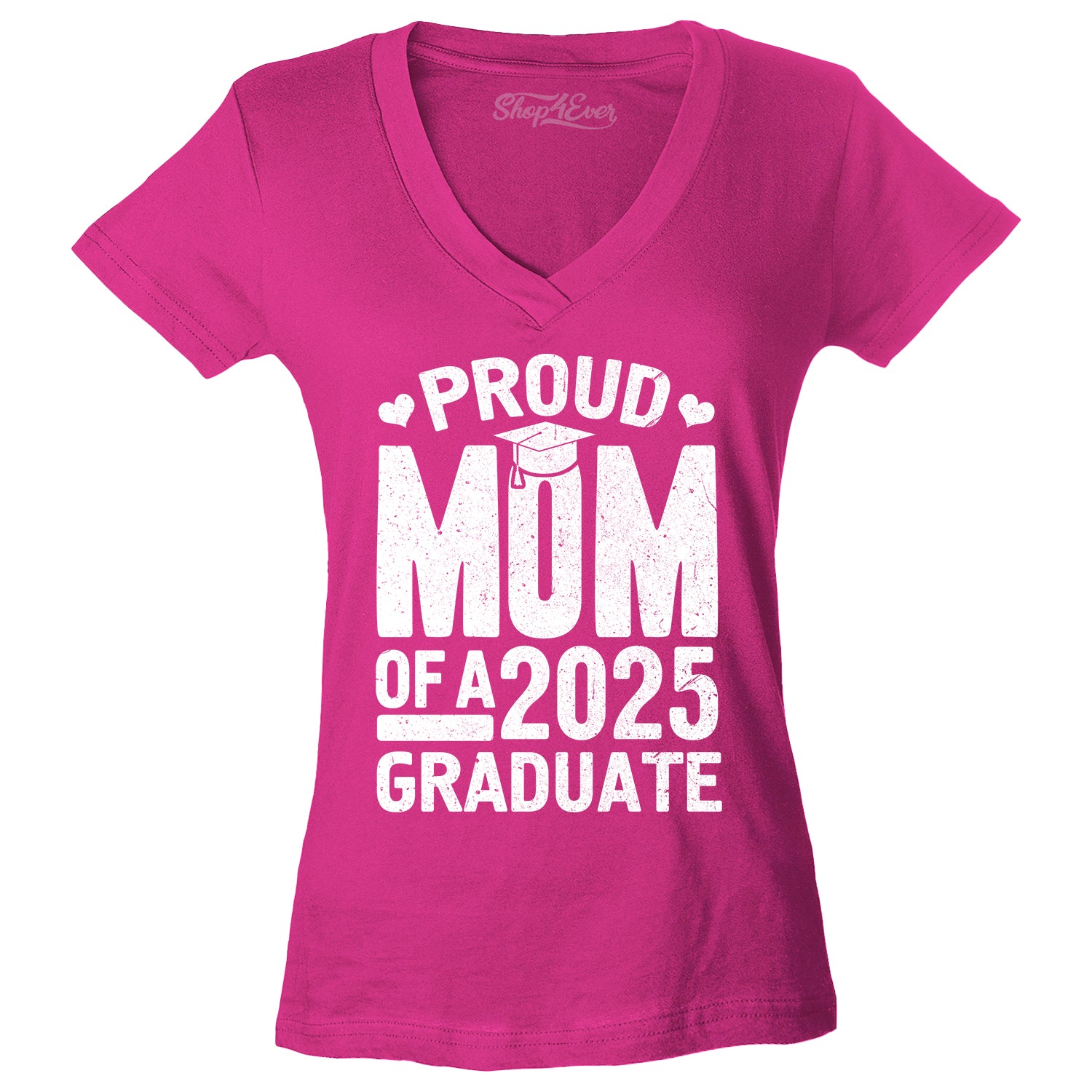 Proud Mom of a 2025 Graduate Graduation Women's V-Neck T-Shirt Slim Fit