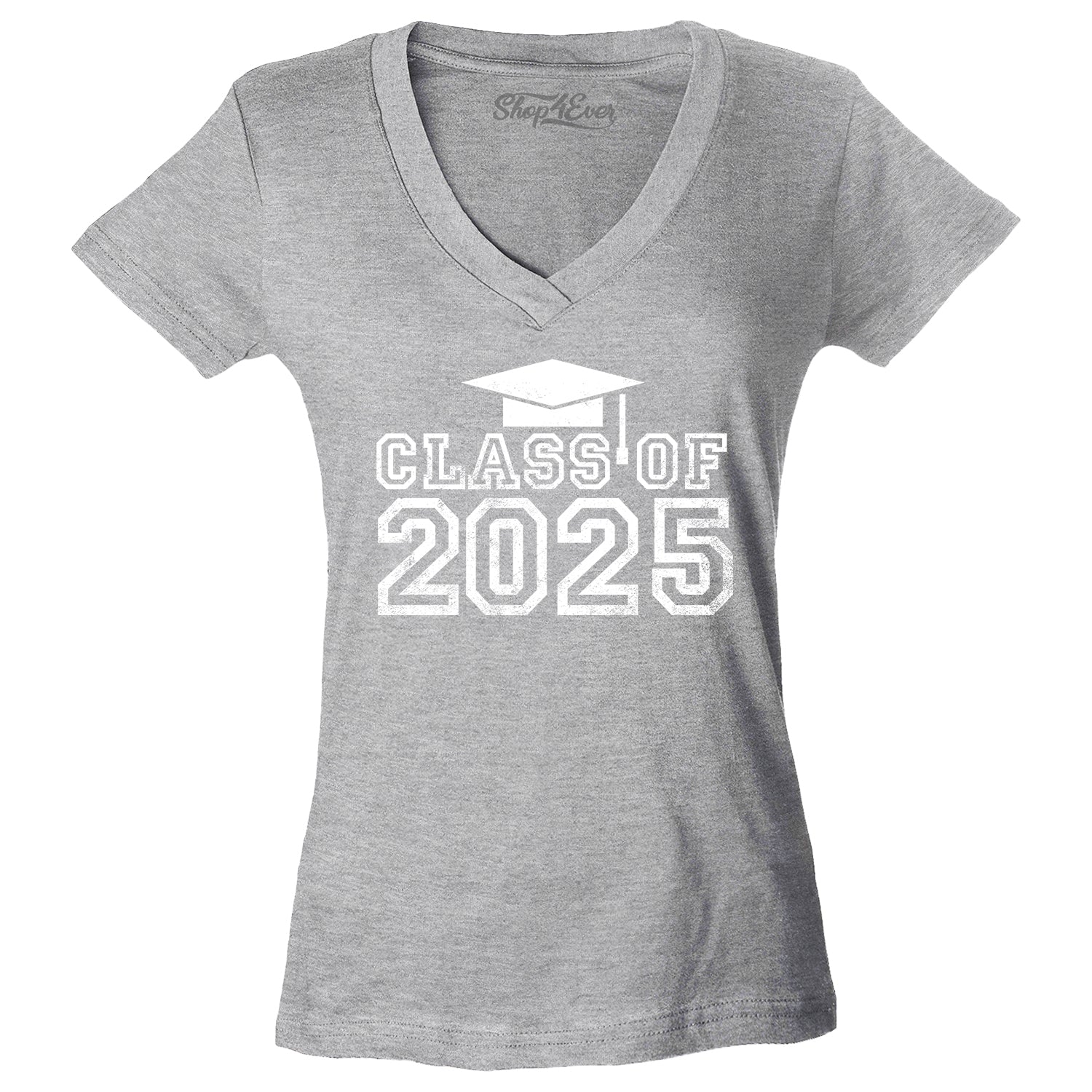 Class of 2025 Graduation Women's V-Neck T-Shirt Slim Fit