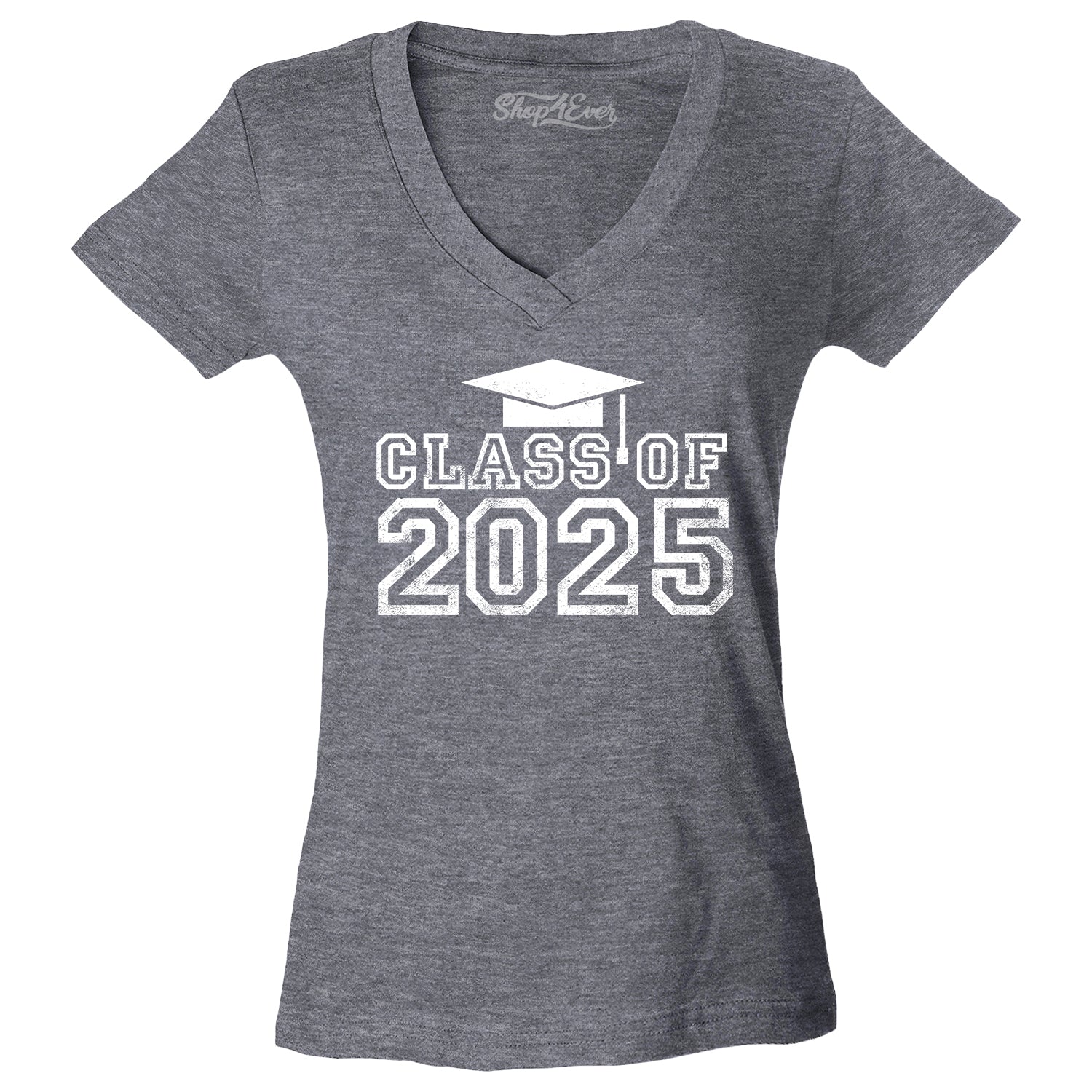 Class of 2025 Graduation Women's V-Neck T-Shirt Slim Fit