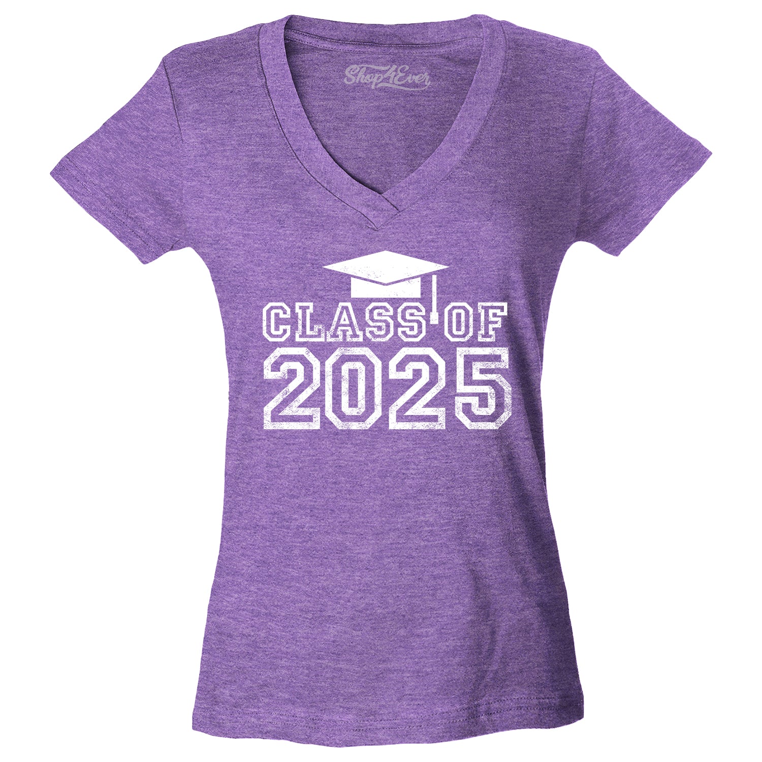 Class of 2025 Graduation Women's V-Neck T-Shirt Slim Fit