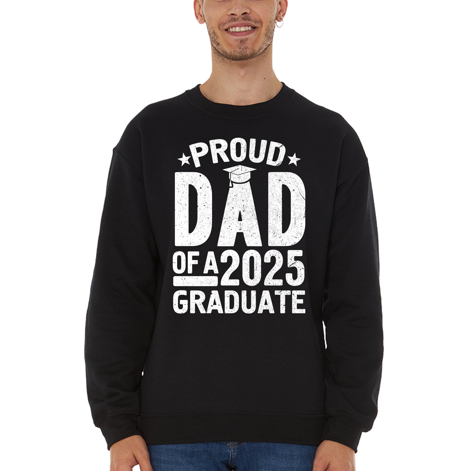 Proud Dad of a 2025 Graduate Graduation Crewneck Sweatshirts