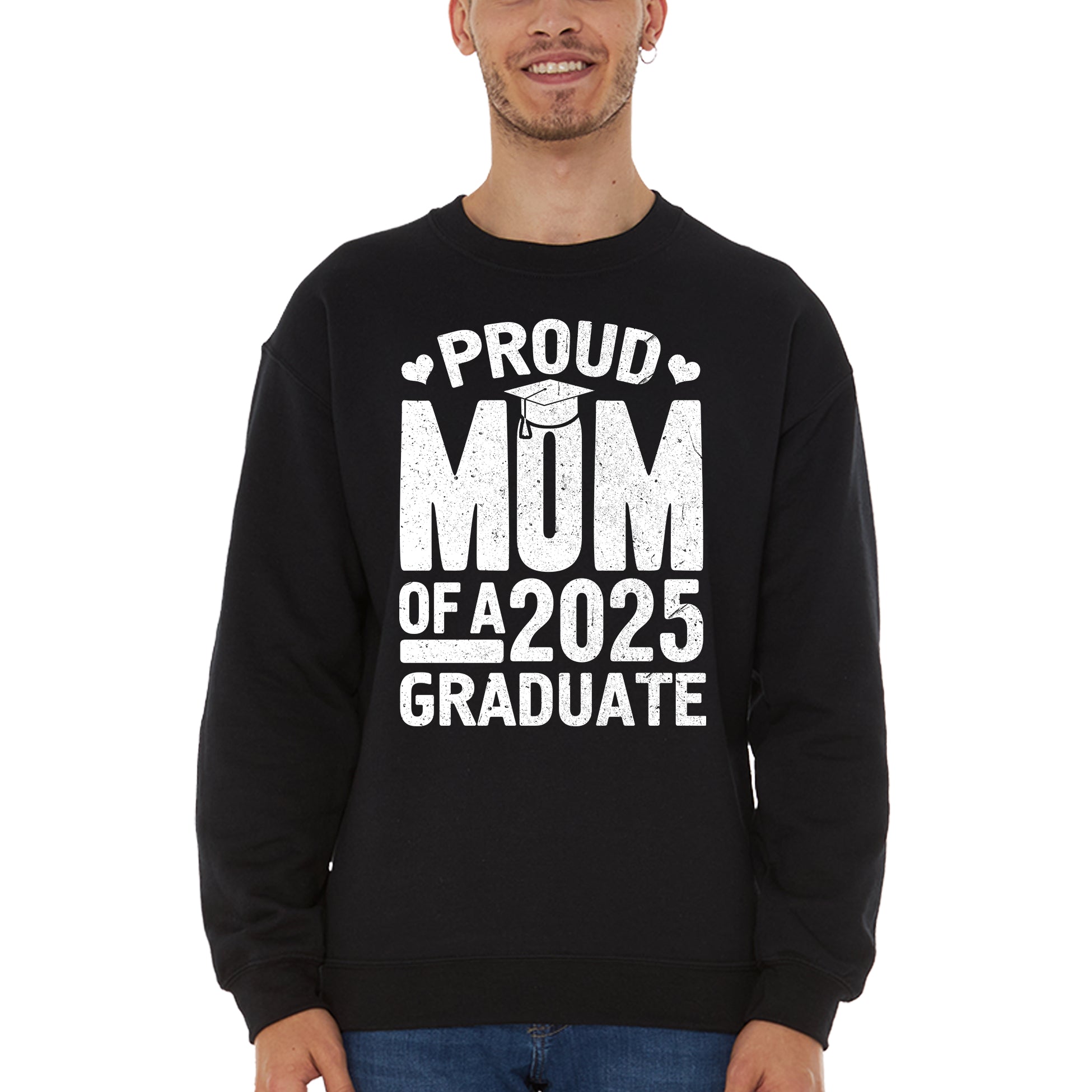 Proud Mom of a 2025 Graduate Graduation Crewneck Sweatshirts