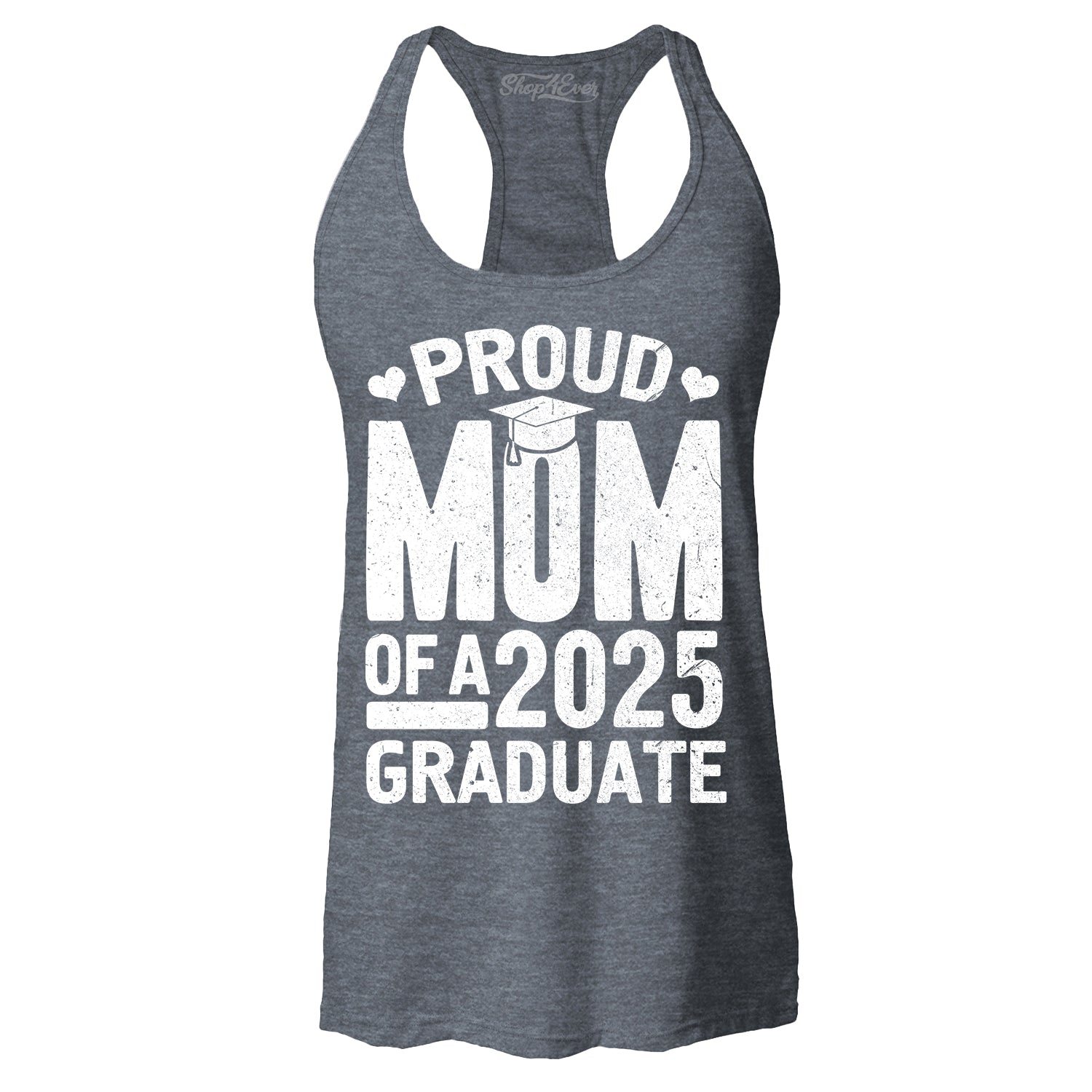 Proud Mom of a 2025 Graduate Graduation Women's Racerback Tank Top Slim Fit