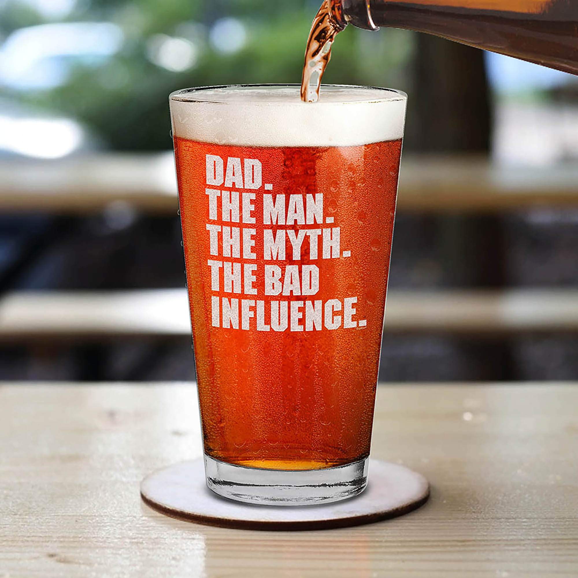 The Man, Myth, Legend 16 oz Pint Beer Glass - Design: THEMAN - Groovy Guy  Gifts