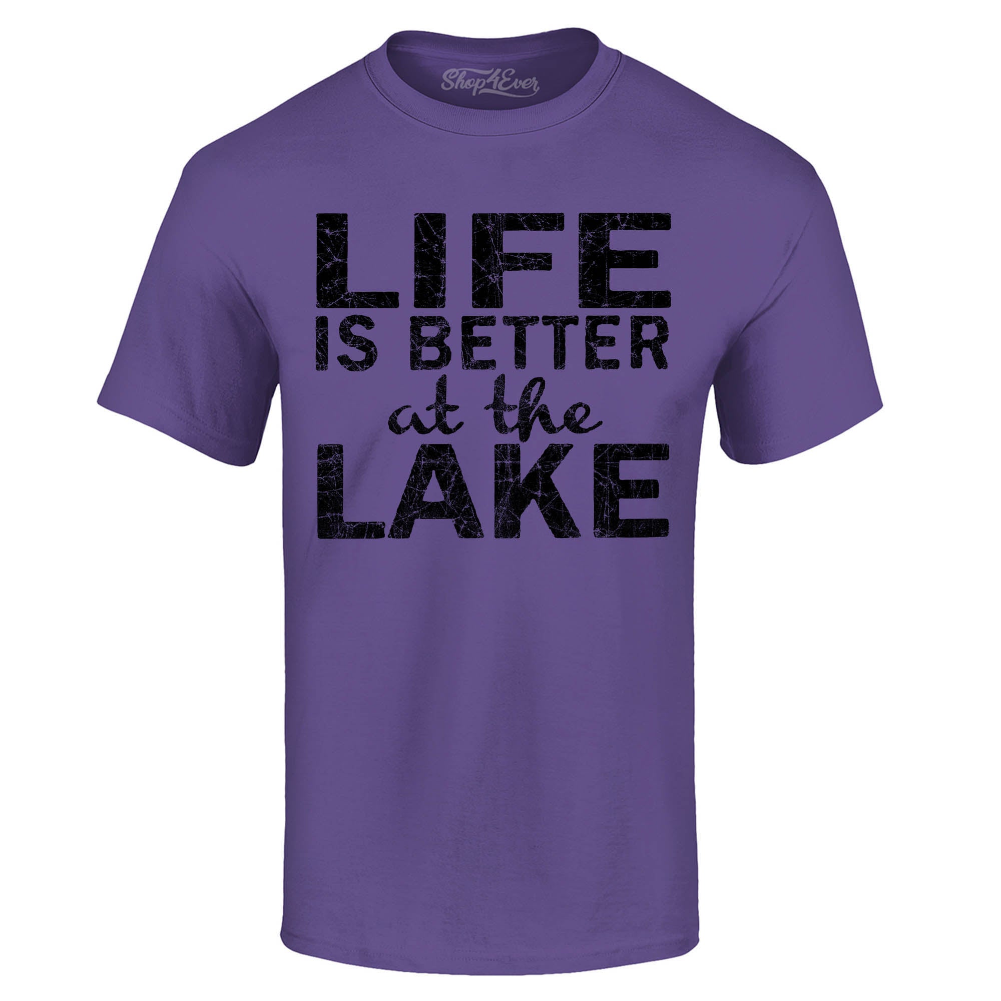 Life is Better at The Lake Black T-Shirt Sayings Shirts