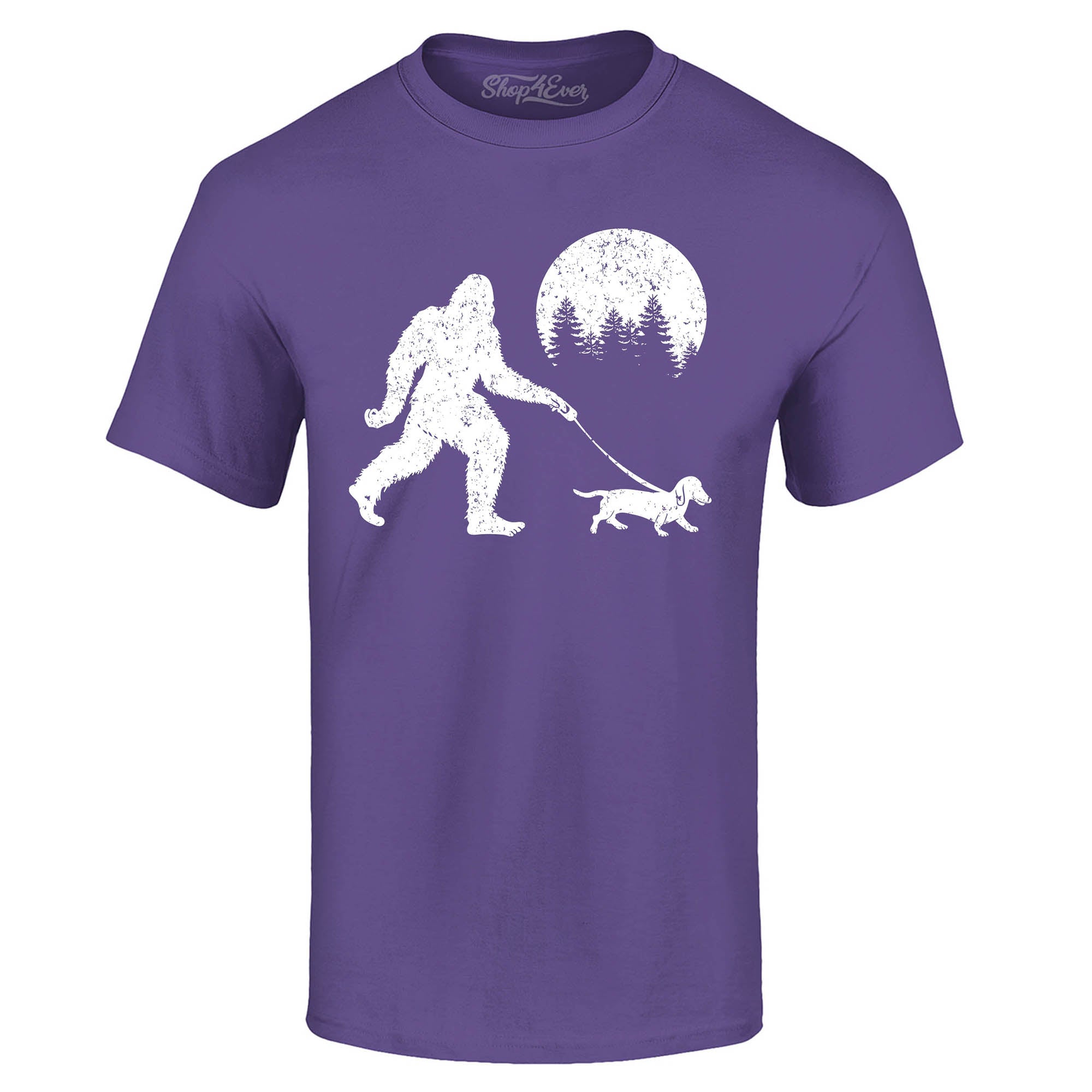 Bigfoot Walking Wiener Dog Funny Sasquatch Dachshund T-Shirt