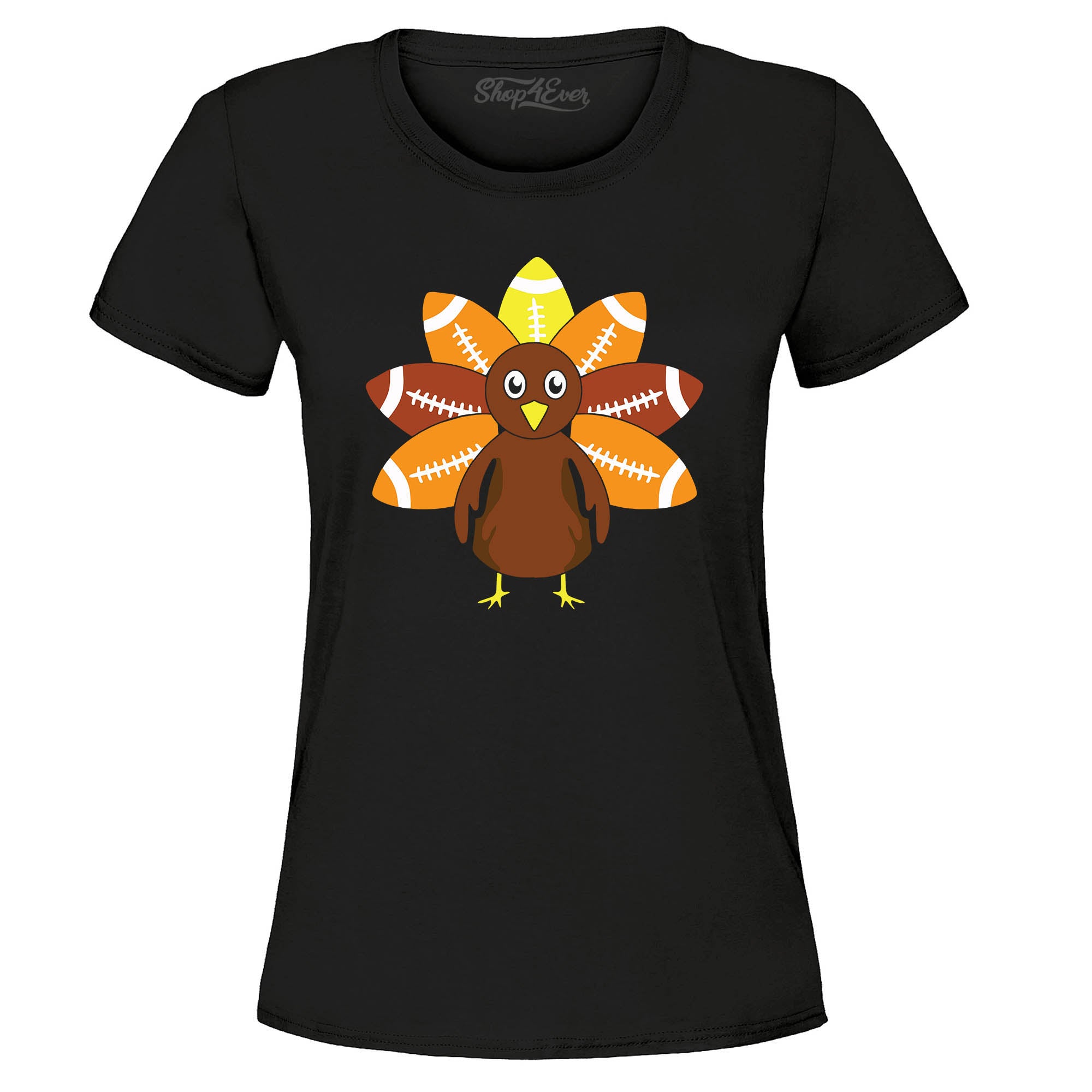 Football Turkey Thanksgiving Women's T-Shirt