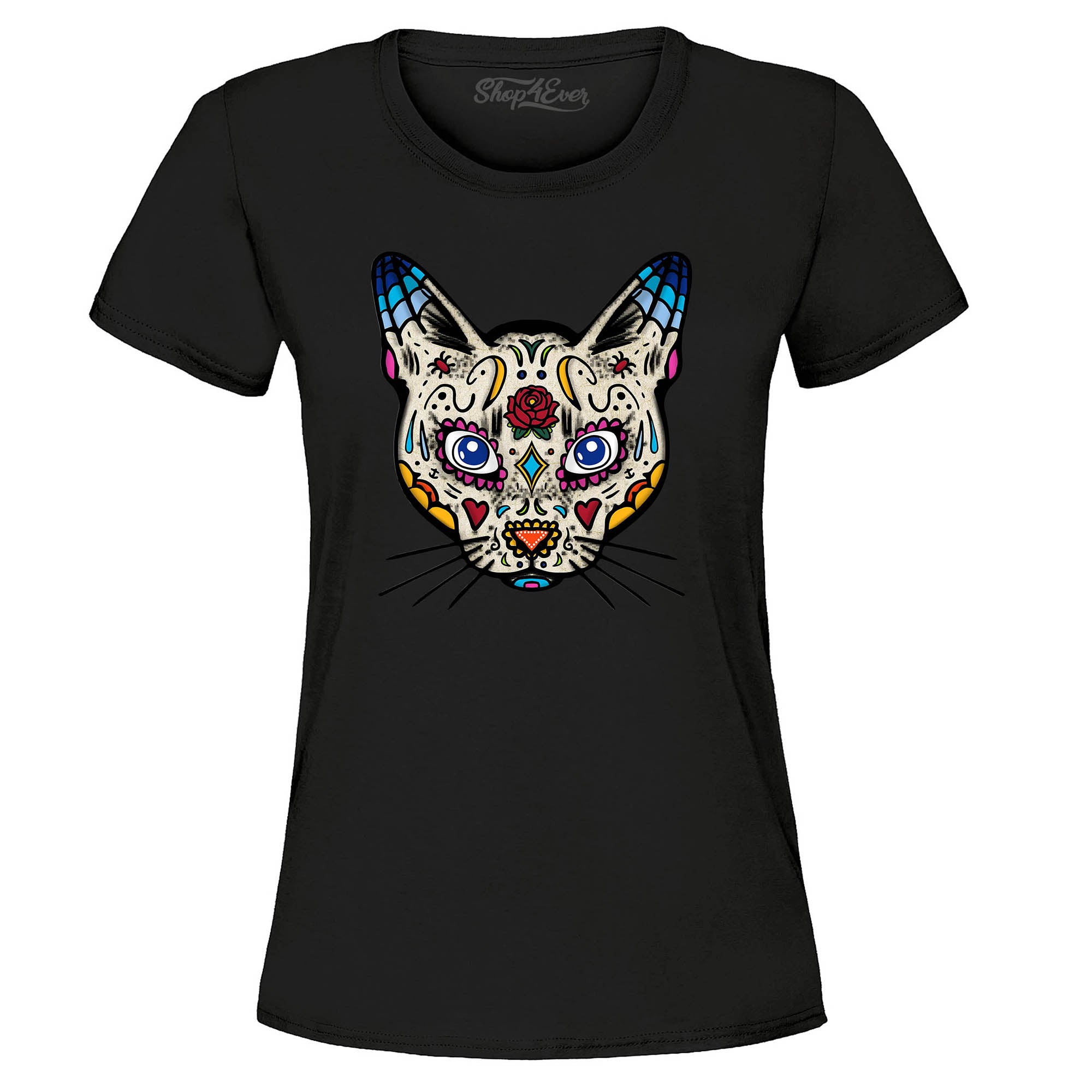 Day of The Dead Sugar Cat Women's T-Shirt