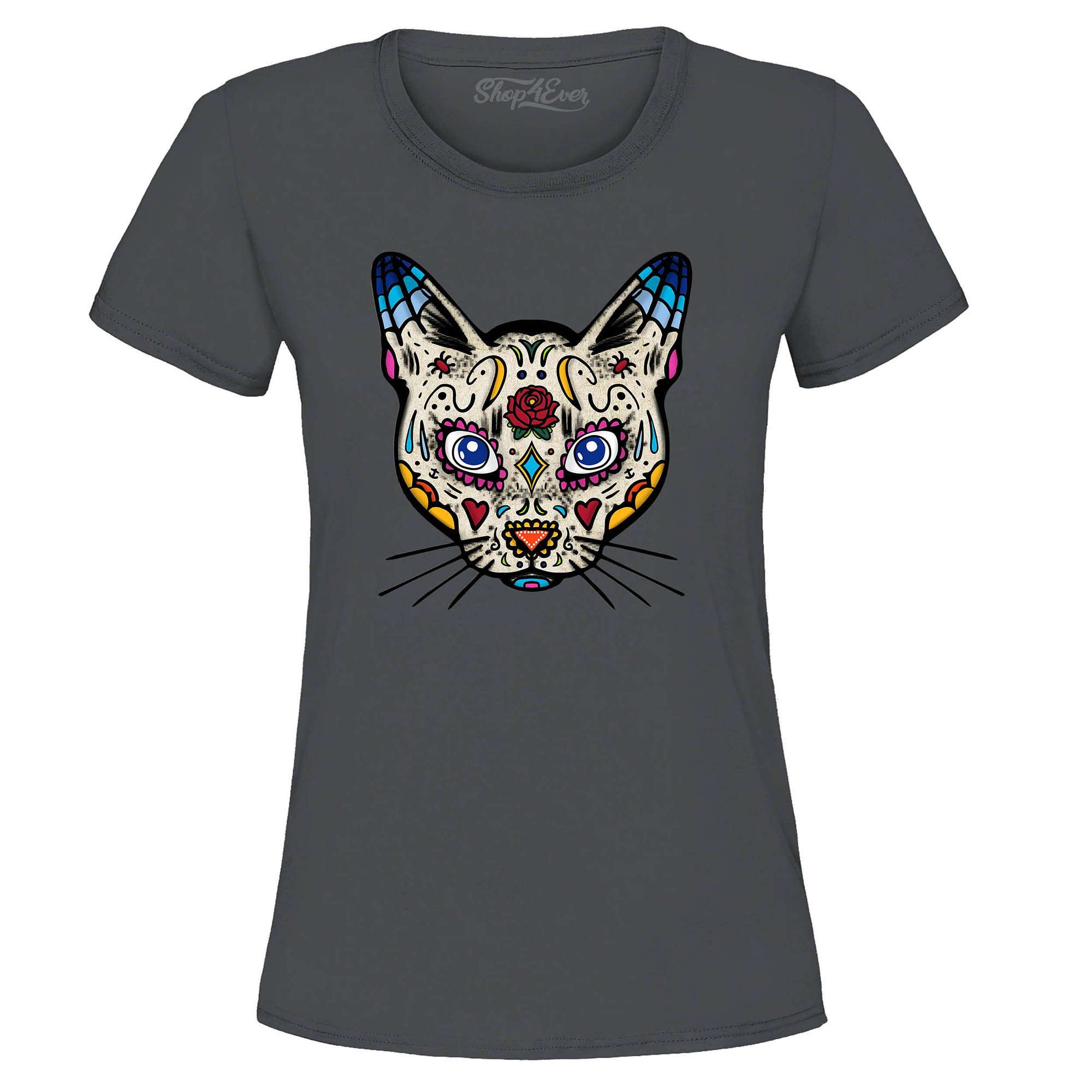 Day of The Dead Sugar Cat Women's T-Shirt