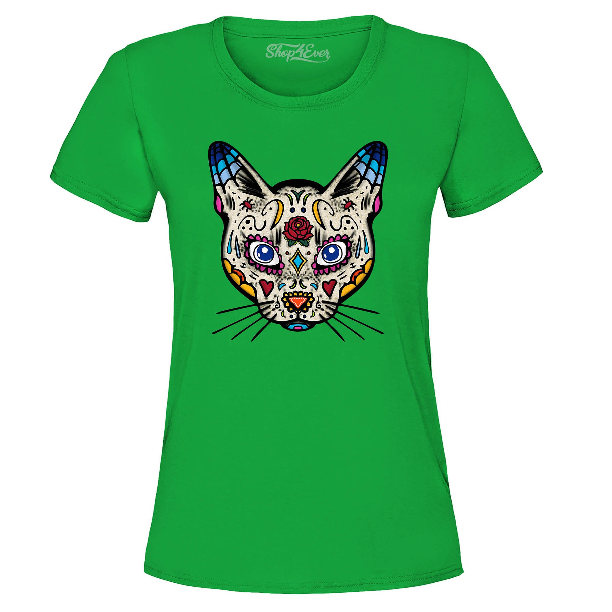 Day of The Dead Sugar Cat Women's T-Shirt