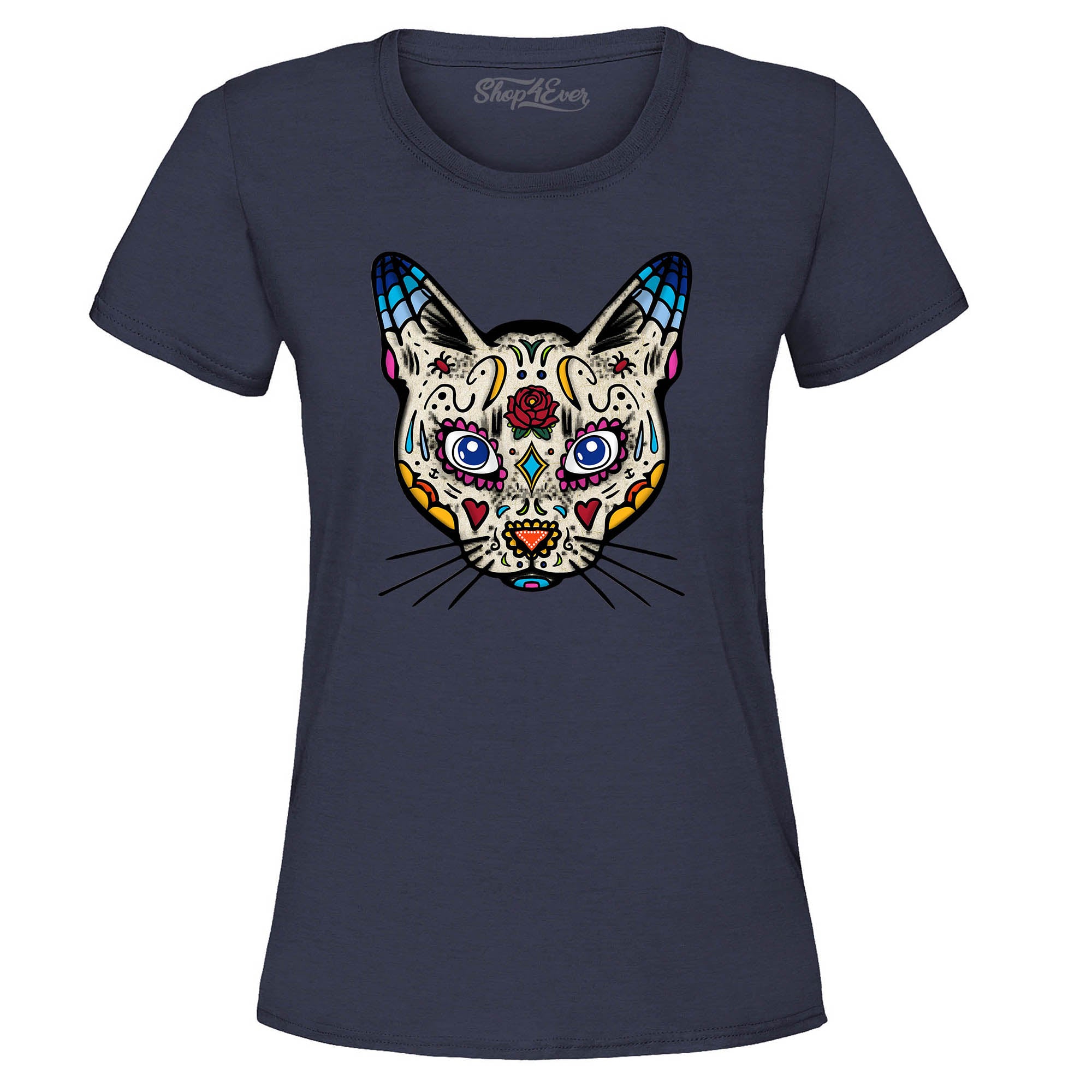 Day of The Dead Sugar Cat Women's T-Shirt