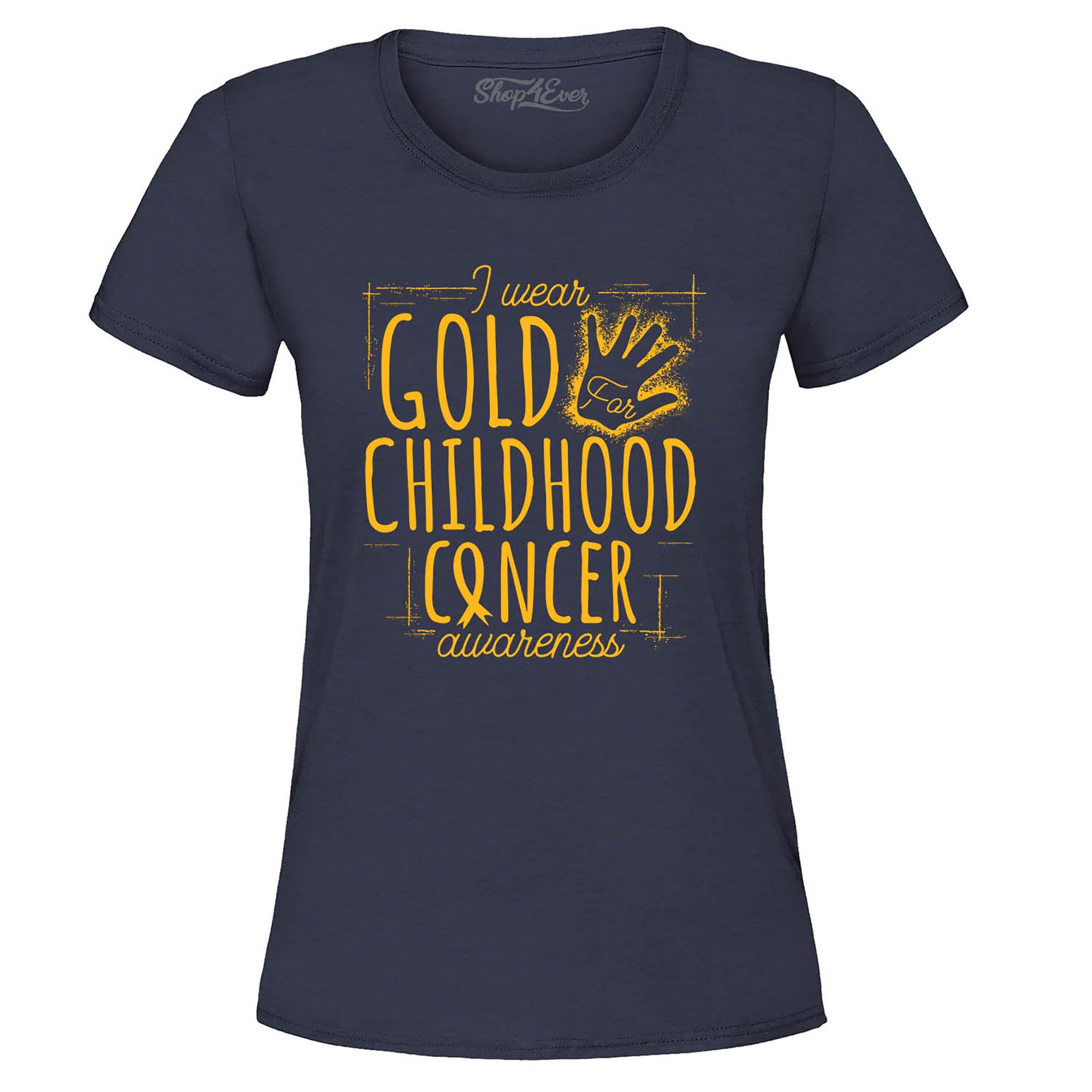 I Wear Gold for Childhood Cancer Awareness Women's T-Shirt