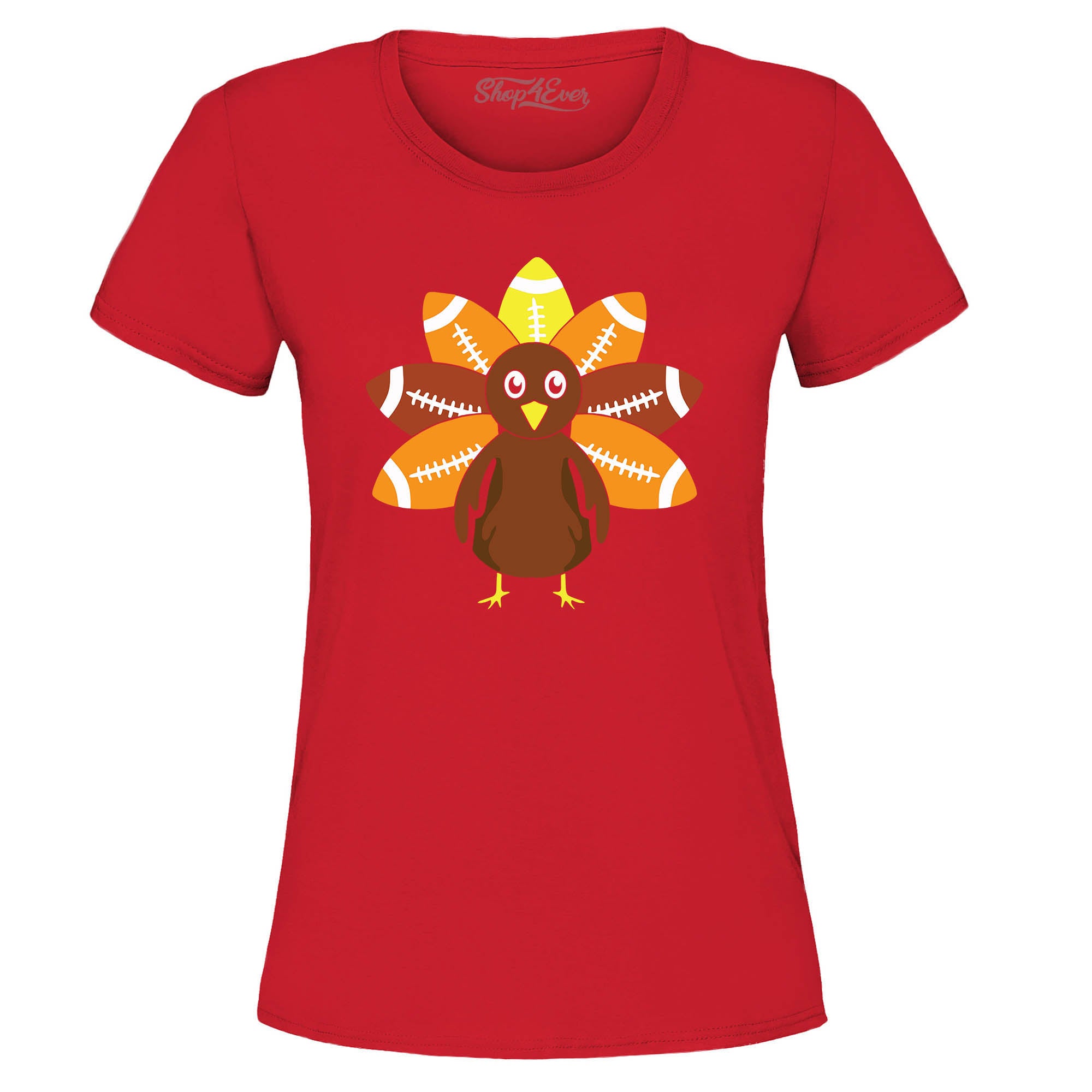 Football Turkey Thanksgiving Women's T-Shirt