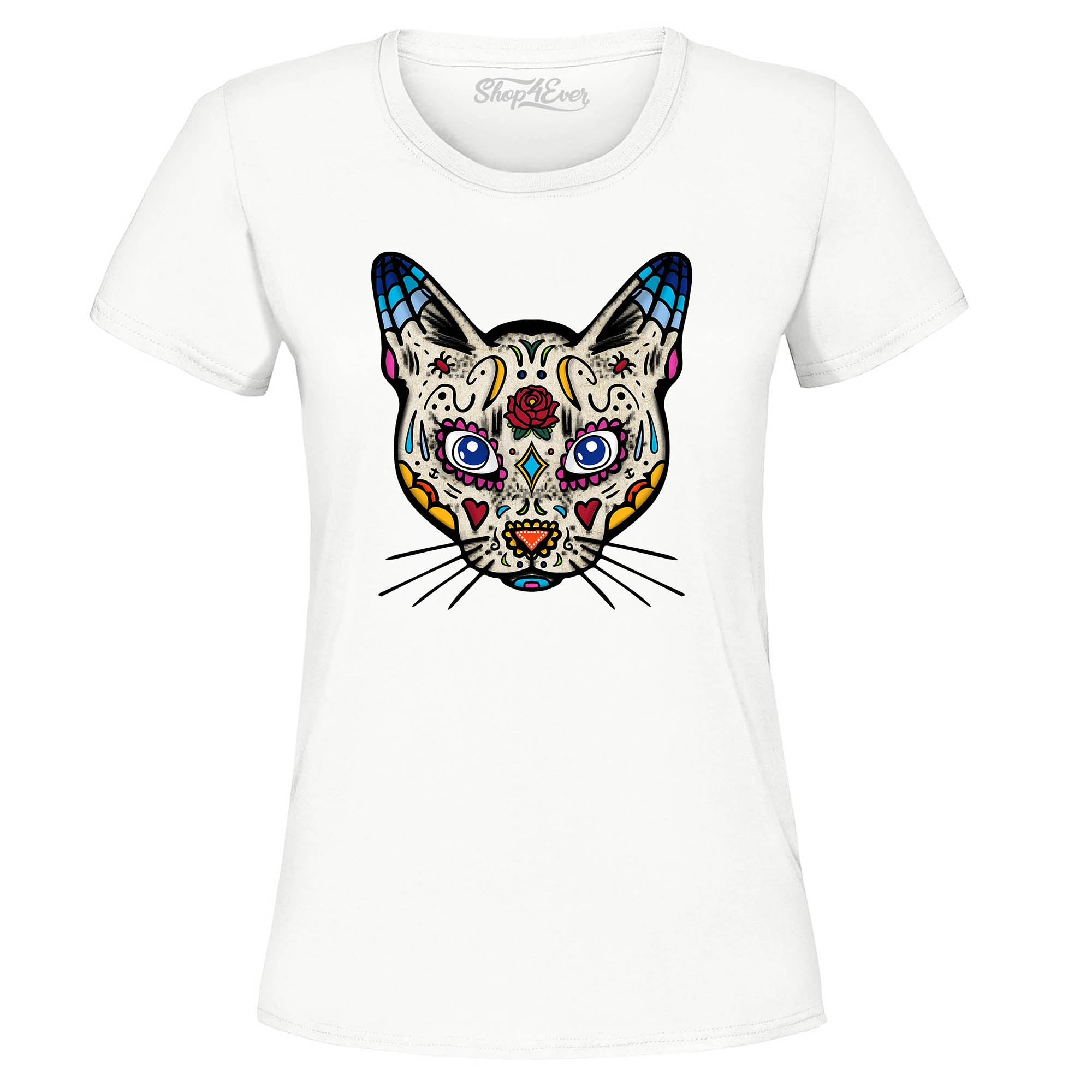 Day of The Dead Sugar Cat Women's T-Shirt