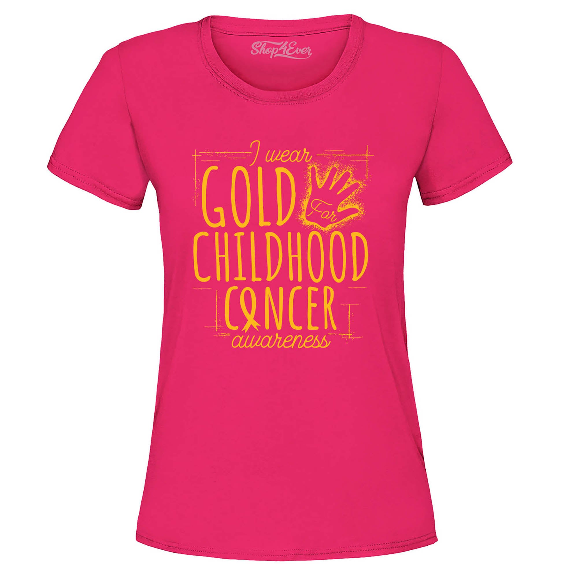 I Wear Gold for Childhood Cancer Awareness Women's T-Shirt