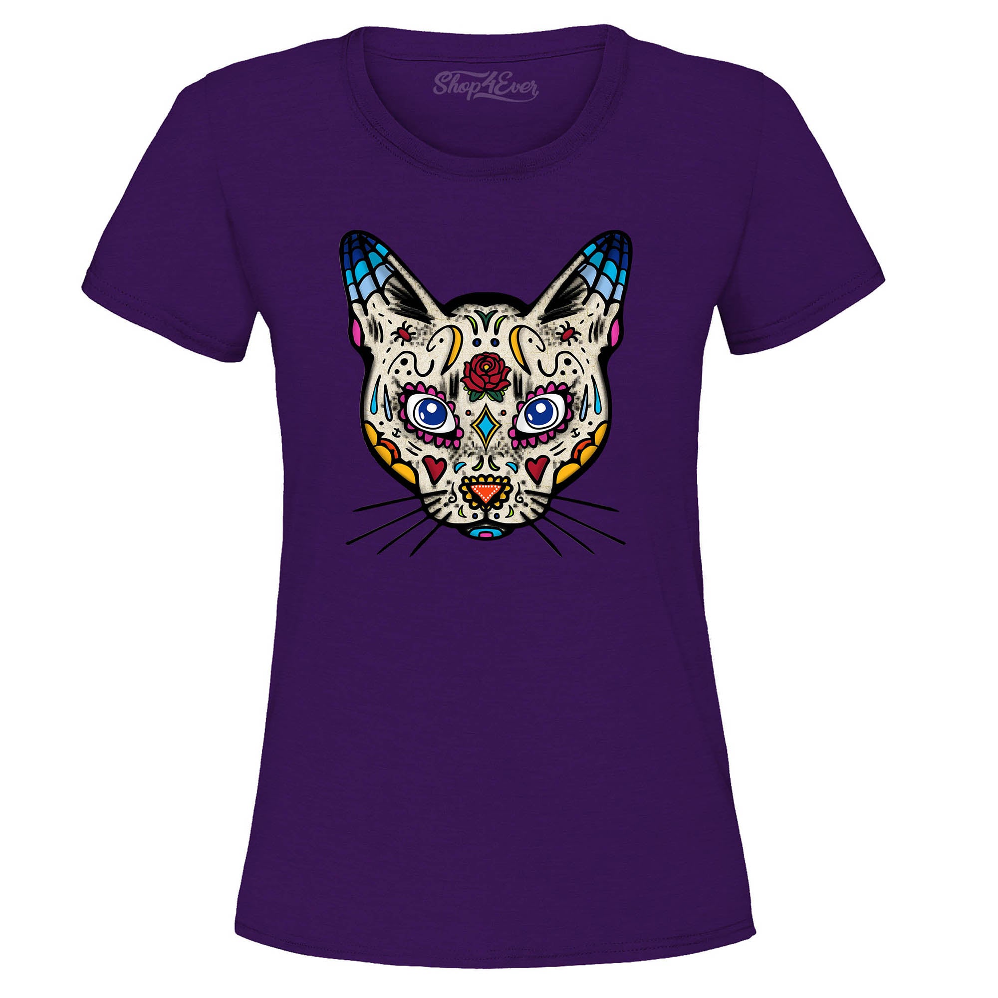 Day of The Dead Sugar Cat Women's T-Shirt