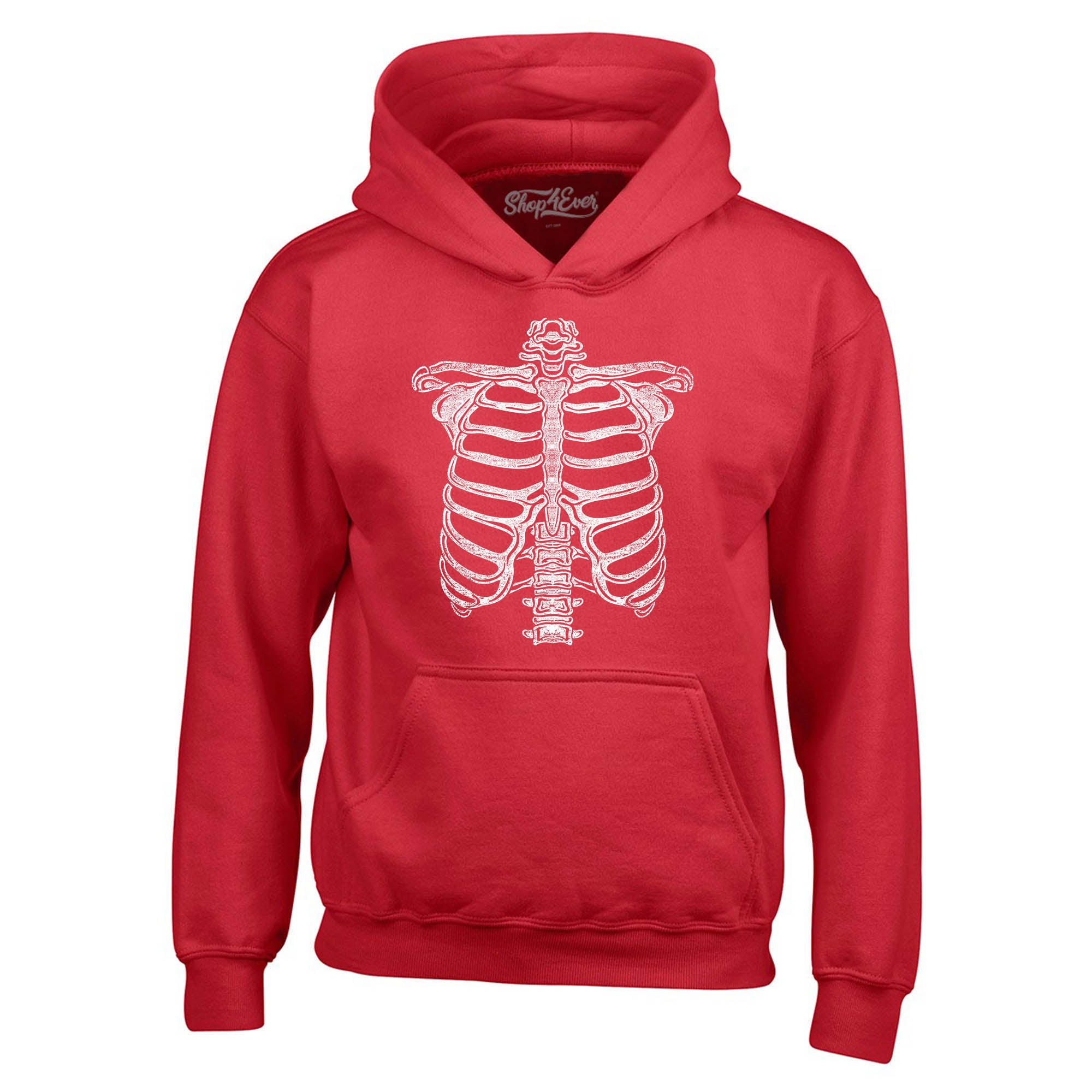 Skeleton Ribcage Halloween Costume Skull Hoodie Sweatshirts