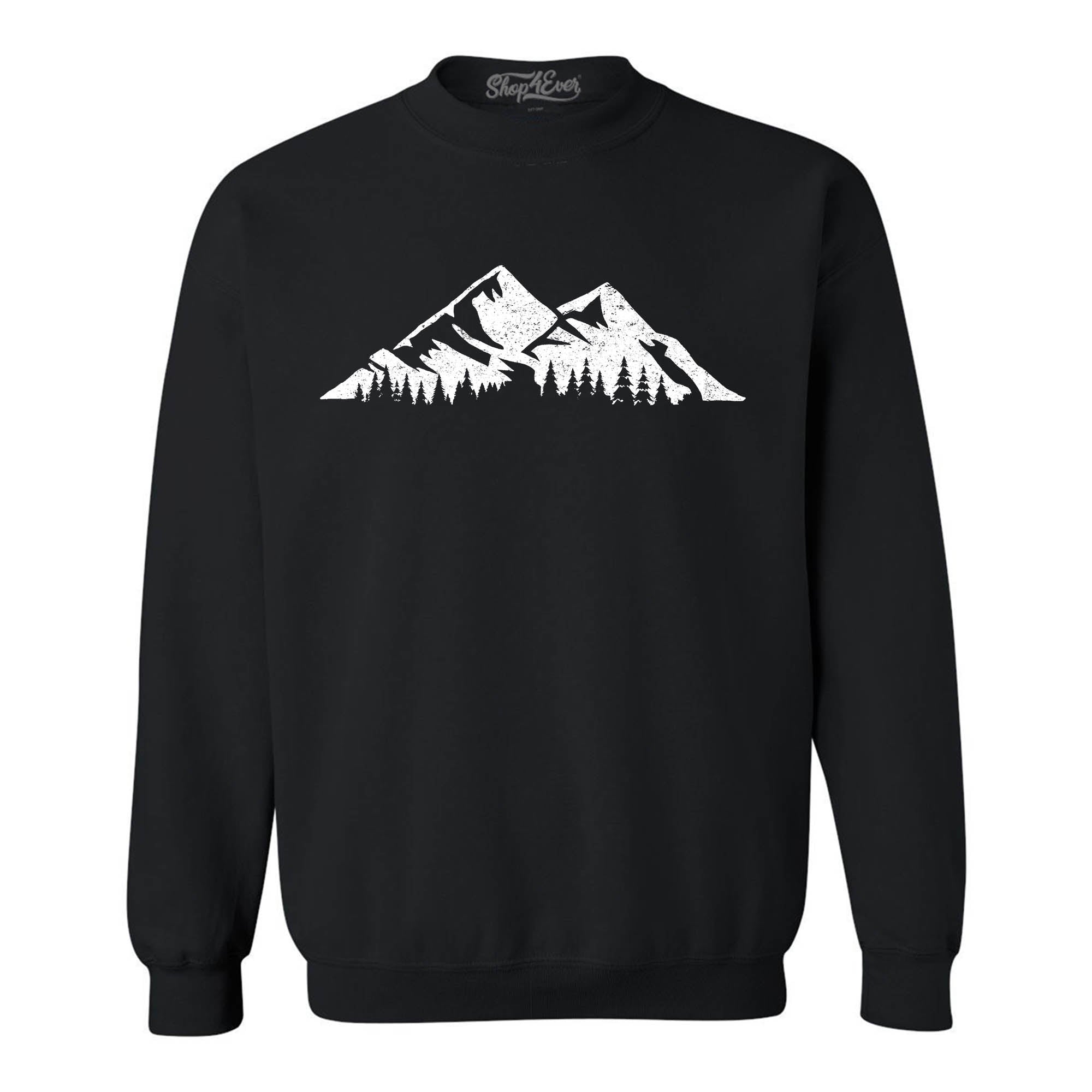 Mountains Scenery Nature Wildlife Crewneck Sweatshirts