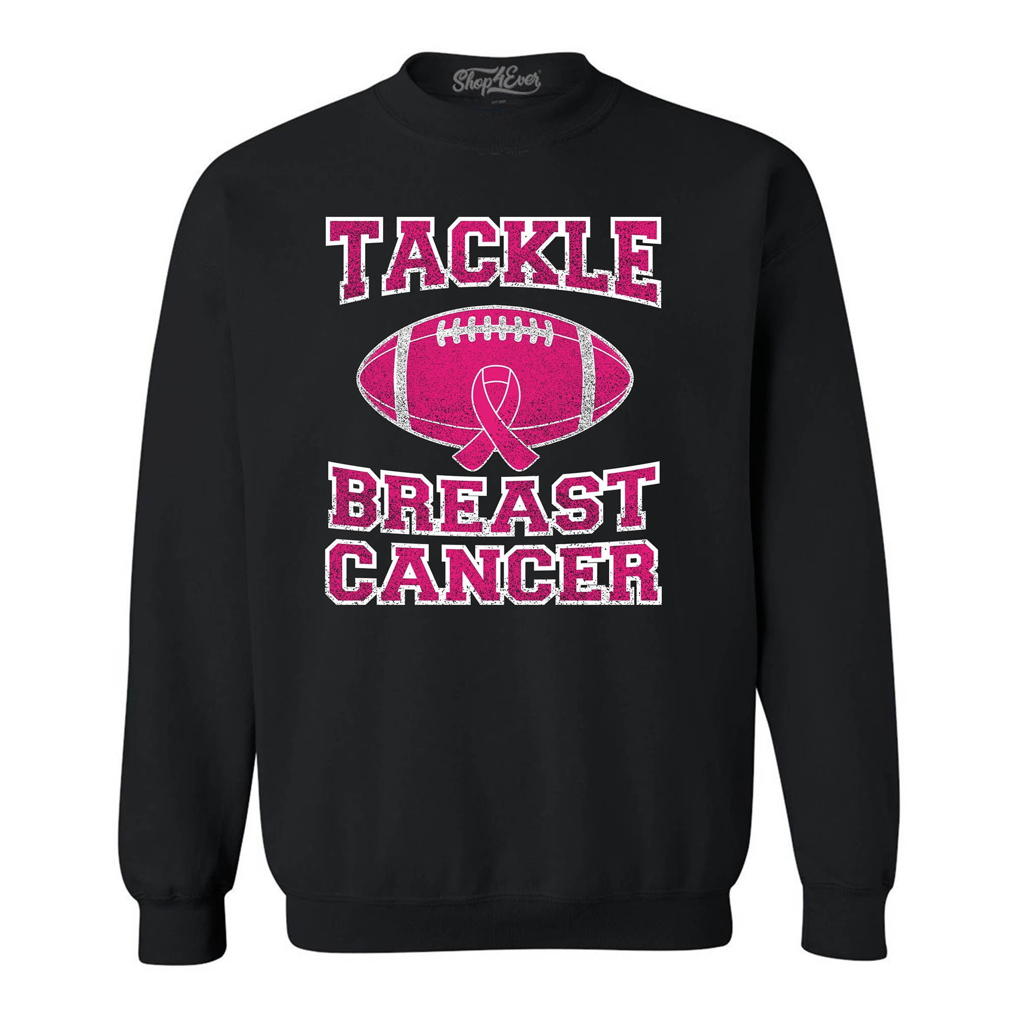 Tackle Breast Cancer Crewnecks Breast Cancer Awareness Sweatshirts