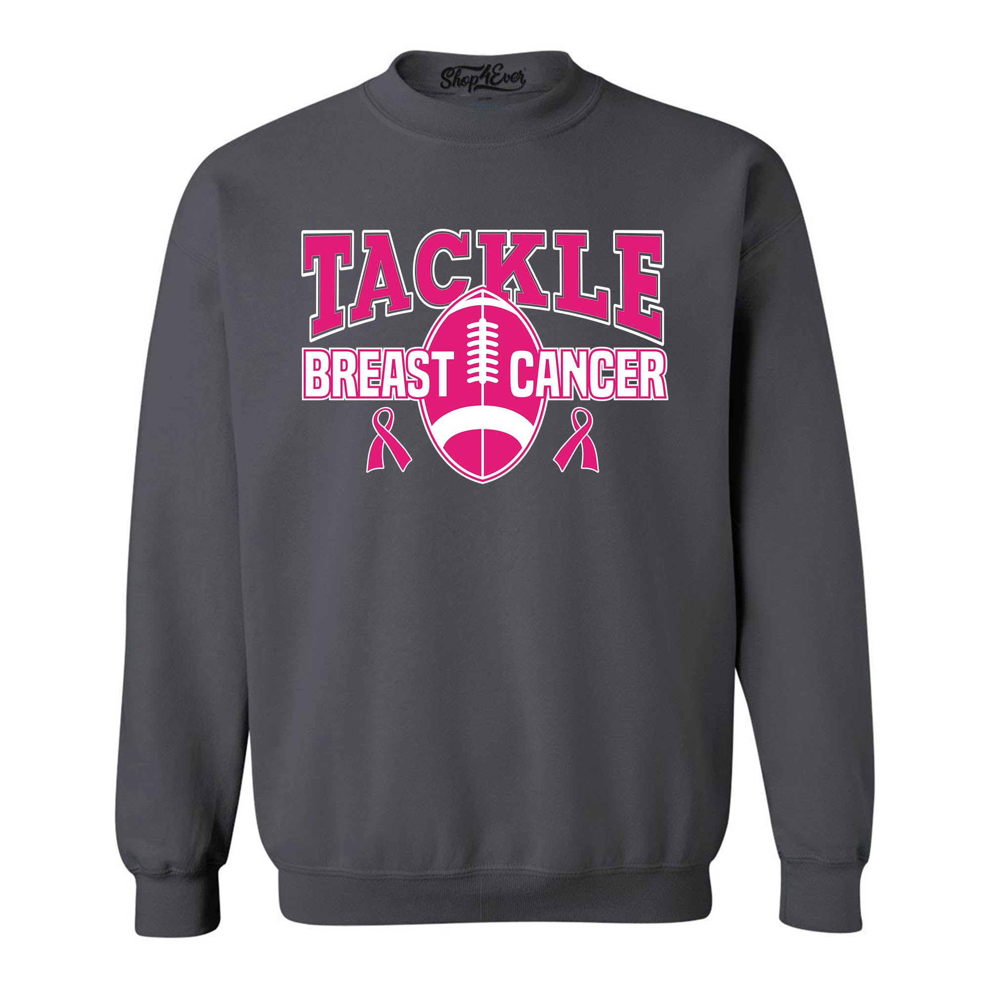 Tackle Breast Cancer Awareness Crewneck Sweatshirts