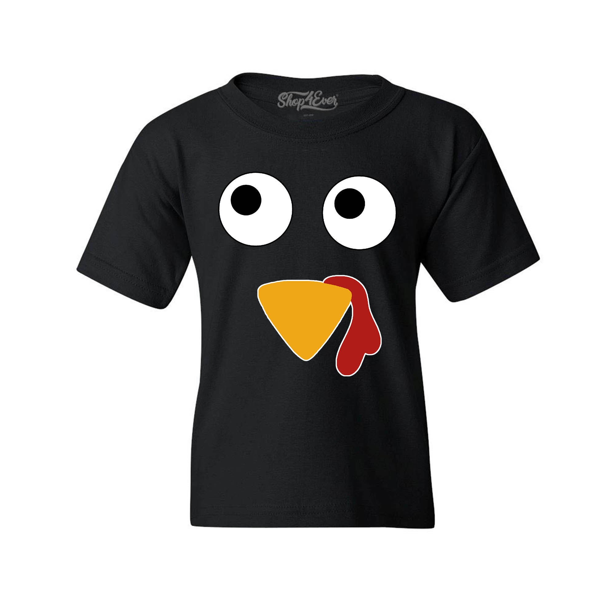 Turkey Face Youth's T-Shirt Thanksgiving Shirts