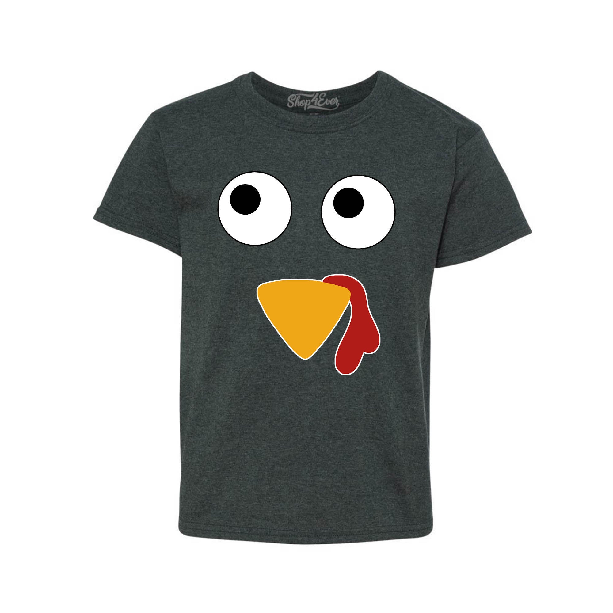Turkey Face Youth's T-Shirt Thanksgiving Shirts