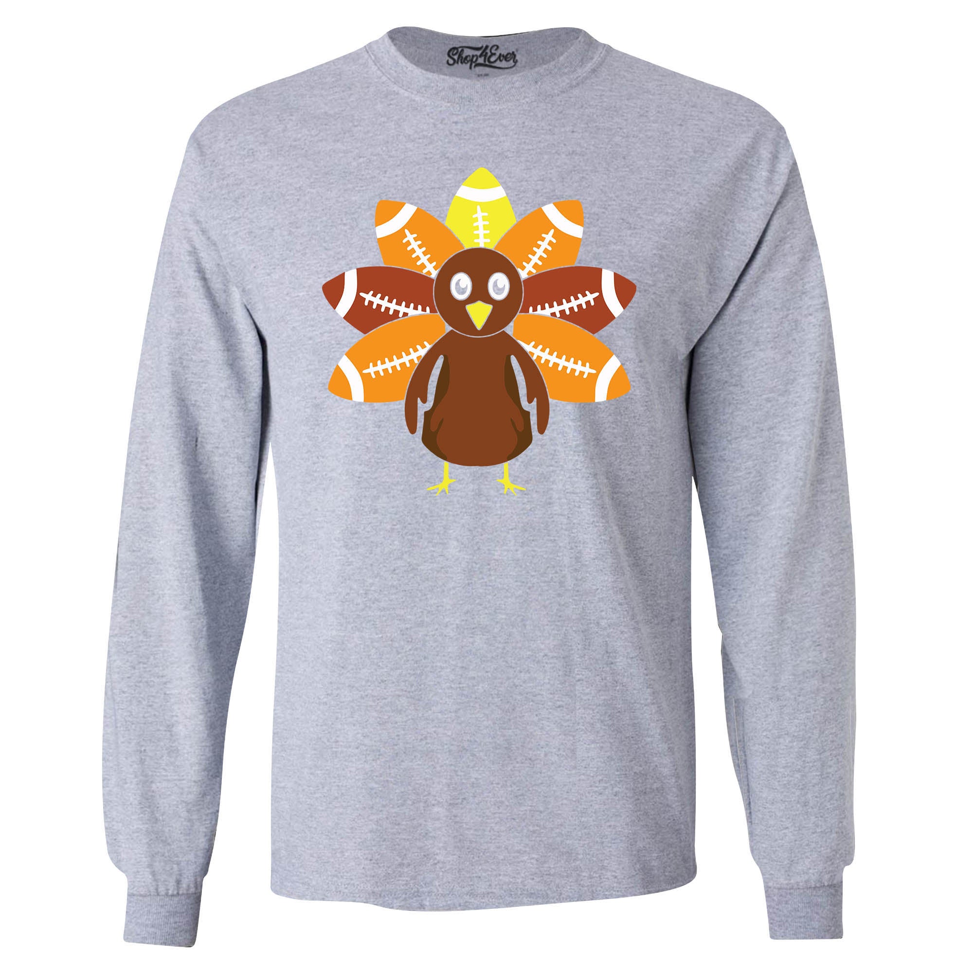 Football Turkey Thanksgiving Long Sleeve Shirt
